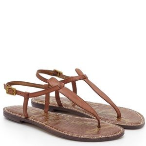 Sam Edelman flat brown t-strap sandals